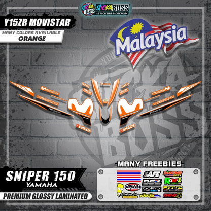 Sniper 150 Malaysian Decals ( Y15ZR MOVISTAR )【WITH FREEBIES】Malaysia Concept