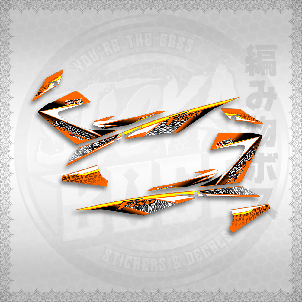 STICKER DECALS for RAIDER 150 REBORN CARB (RCCHEGR) By STICKABOSS (SOFIE LAMINATED WATERPROOF)