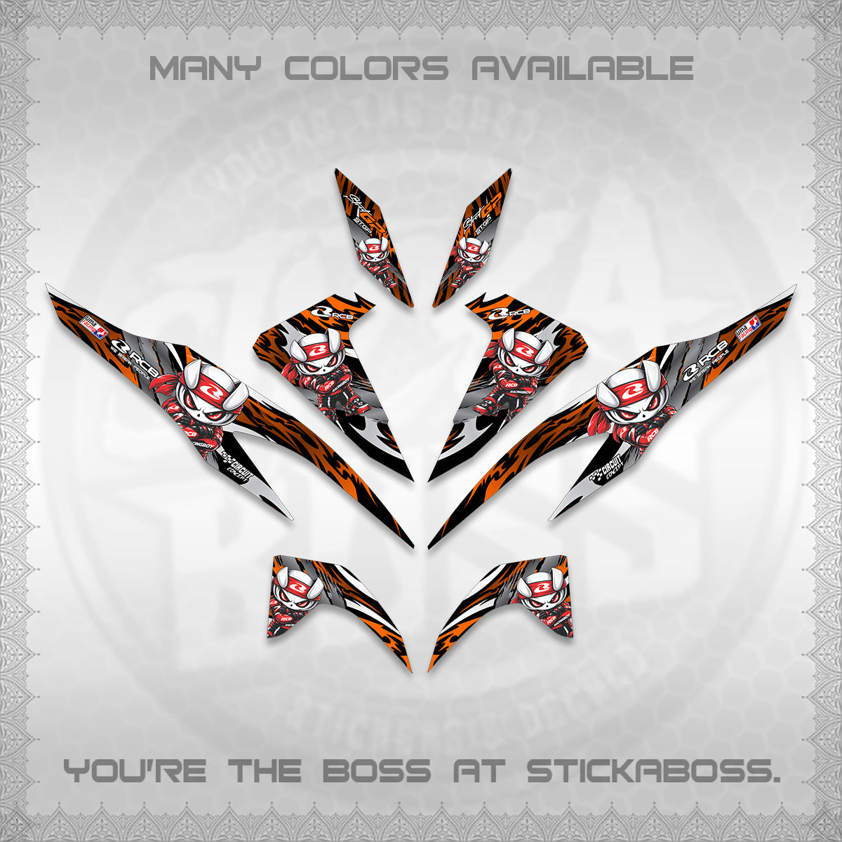 CLICK 125 V2 DECALS (2026 NEW RCB 2.0 DESIGN) STICKER KITS BY STICKABOSS