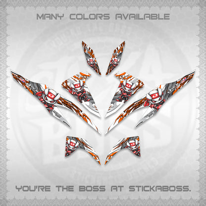 CLICK 125 V2 FOR WHITE DECALS (2026 NEW RCB 2.0 DESIGN) STICKER KITS BY STICKABOSS