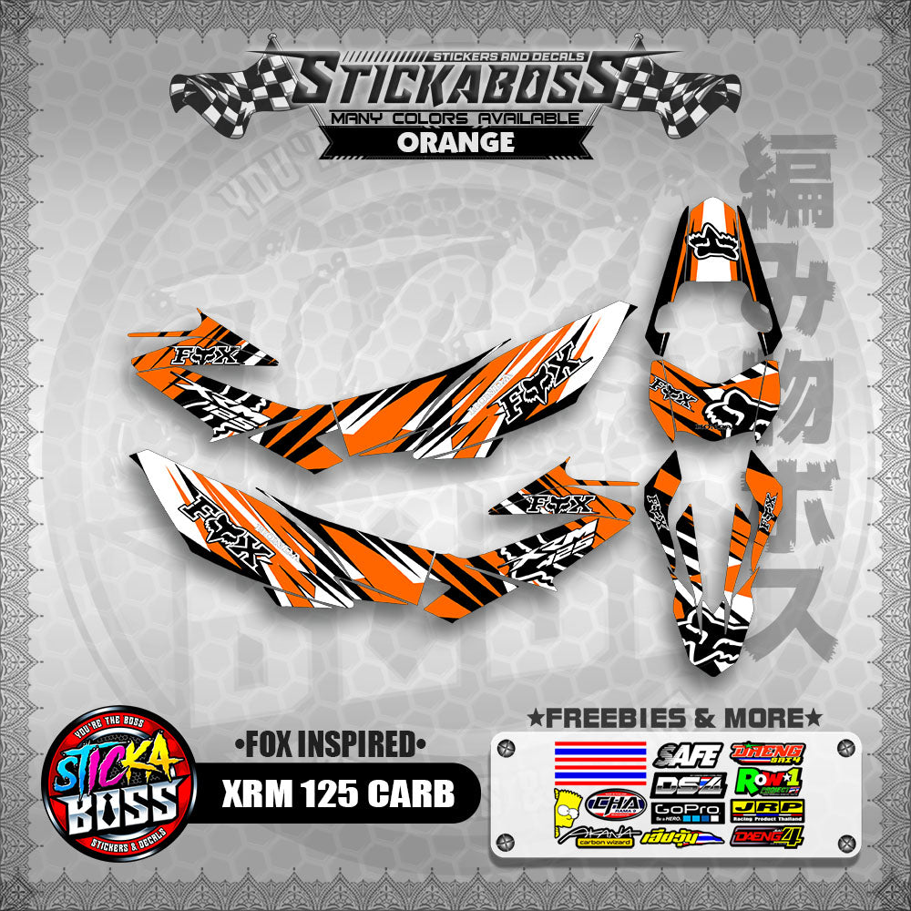 XRM 125 CARB STICKER FULL DECALS ( FOX INSPIRED )【WITH FREEBIES】