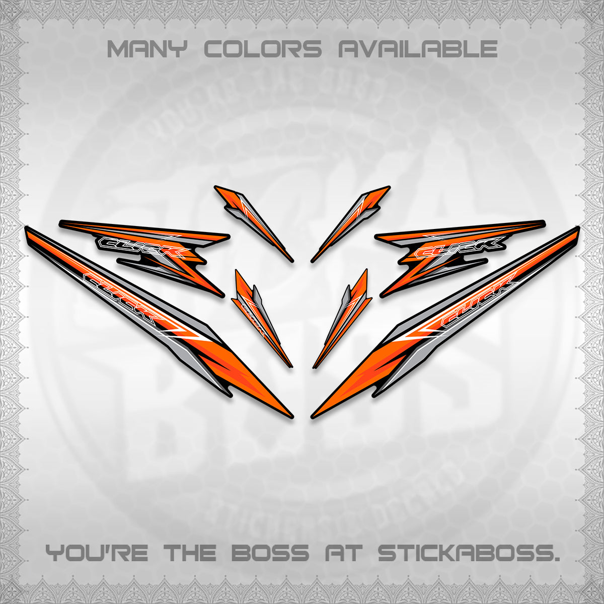 CLICK 160 DECALS(2026 SHARP 00-A1 DESIGN)STICKER DECALS By STICKABOSS