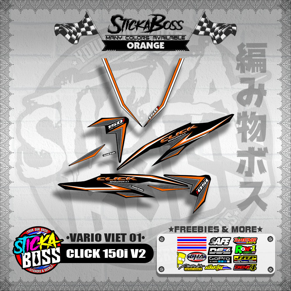 CLICK 150i V2 DECALS ( VARIO VIET 01 )【WITH FREEBIES】