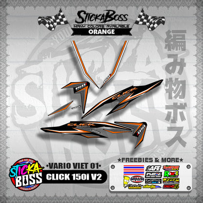 CLICK 150i V2 DECALS ( VARIO VIET 01 )【WITH FREEBIES】