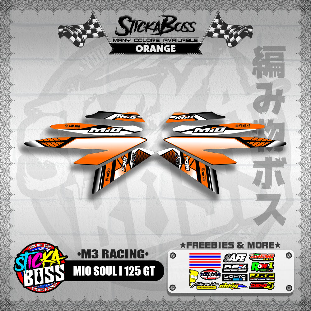 MIO SOUL I 125 GT DECALS ( M3 RACING )【WITH FREEBIES】