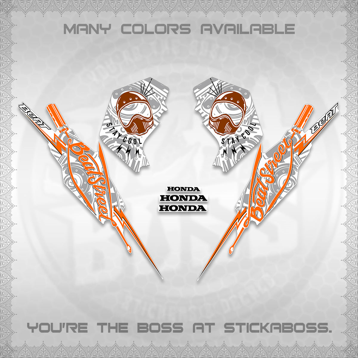 BEAT FI V2 FOR WHITE DECALS (2026 BEATSTREET DESIGN) STICKER KITS BY STICKABOSS