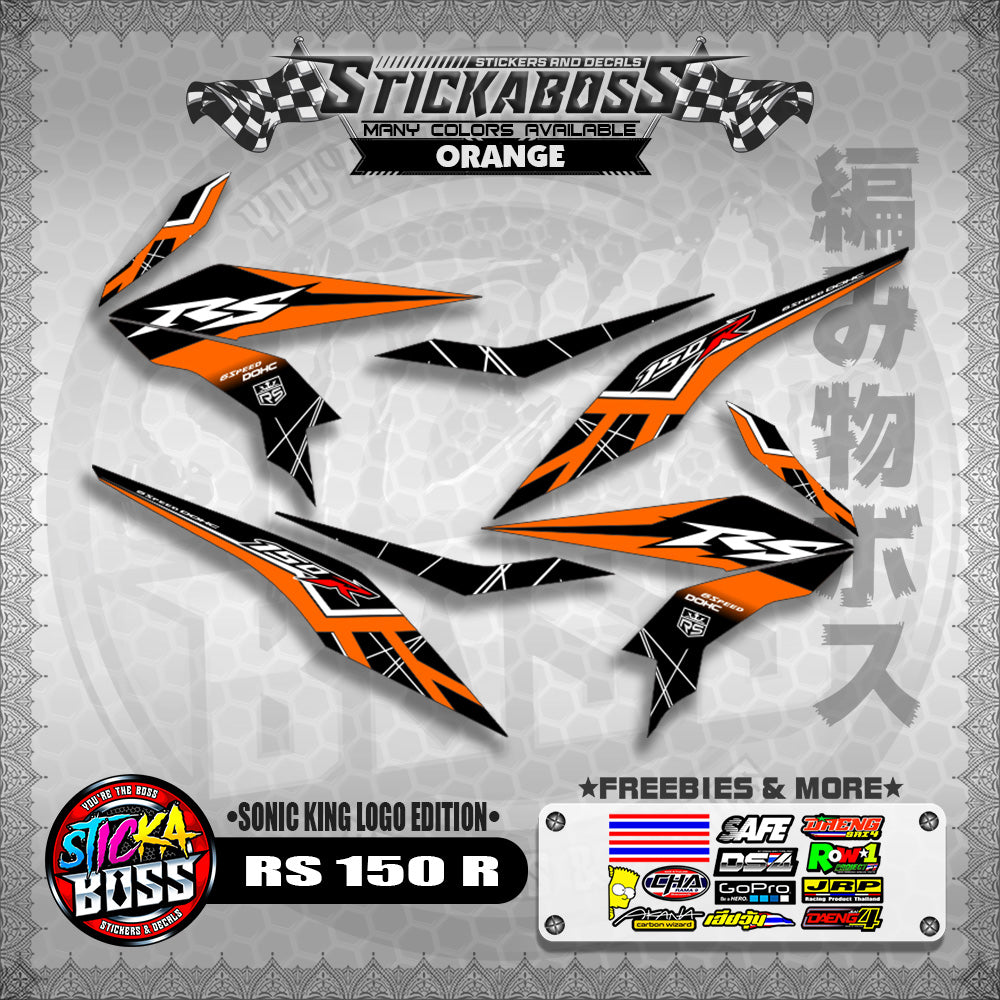 RS 150 R STICKER DECALS ( SONIC KING LOGO EDITION )【WITH FREEBIES】