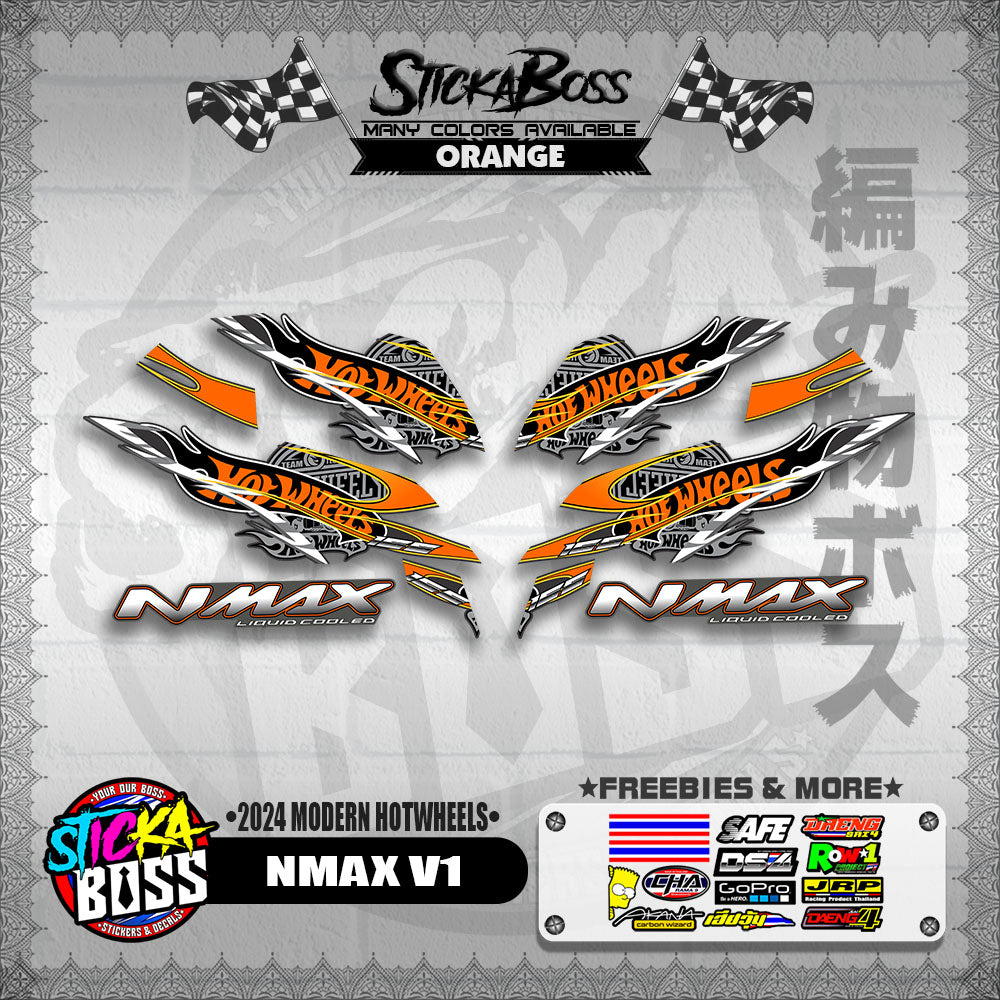 NMAX V1 DECALS ( 2024 MODERN HOTWHEELS )【WITH FREEBIES】
