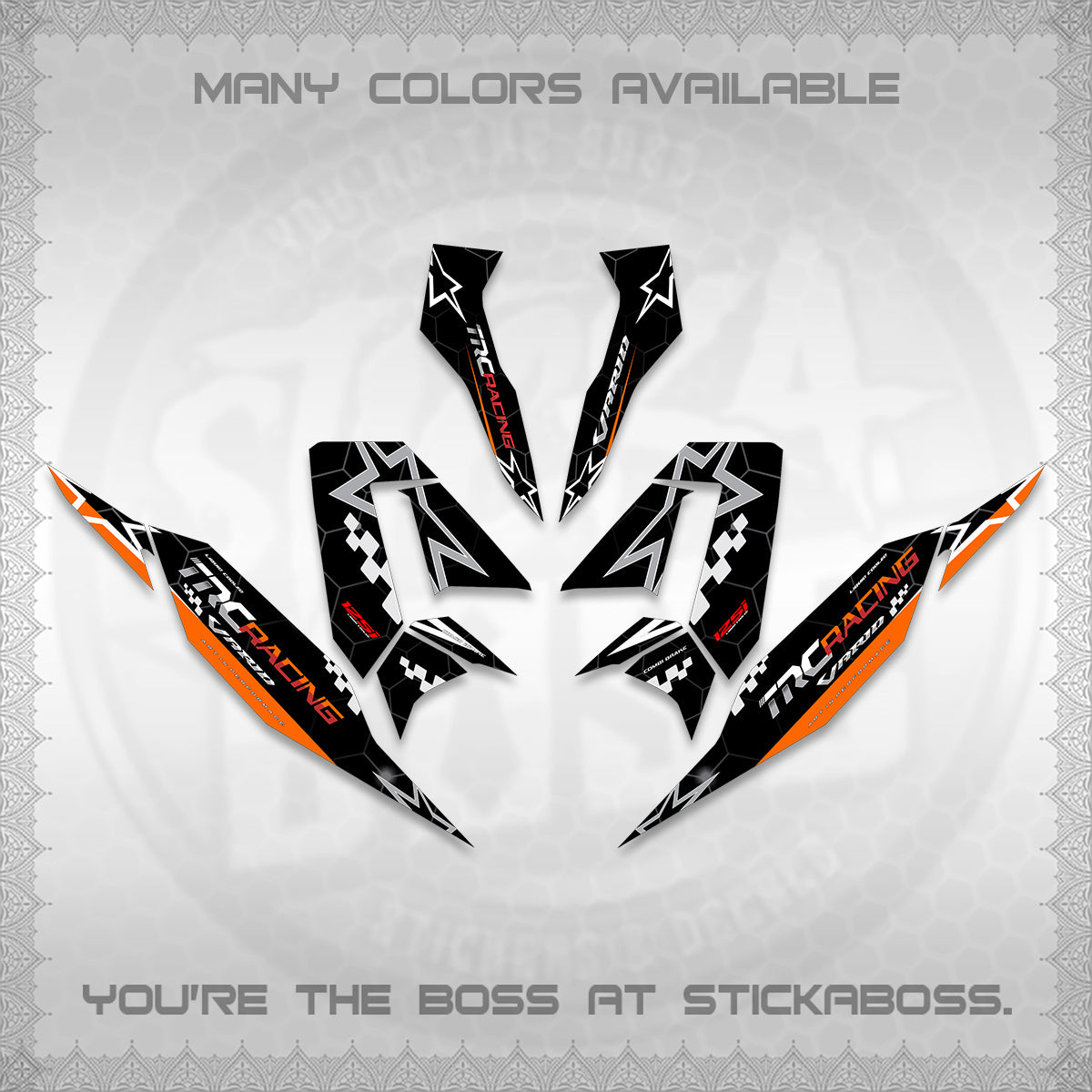 CLICK V4 DECALS (2026 TRC RACING DESIGN)STICKER DECALS By STICKABOSS