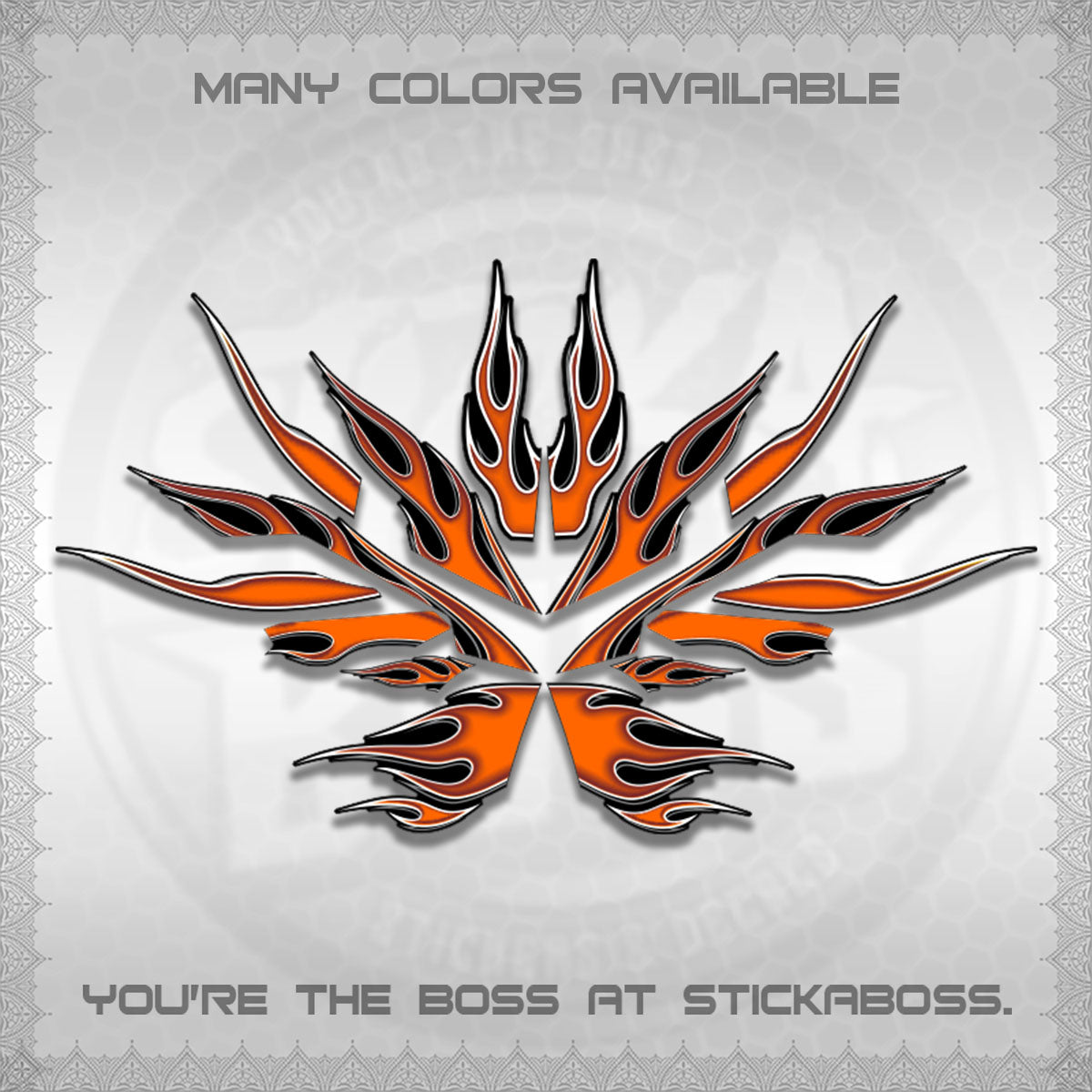 AEROX V3 ALPHA TURBO DECALS (2026 LED FIRE MOTIF)STICKER DECALS By STICKABOSS