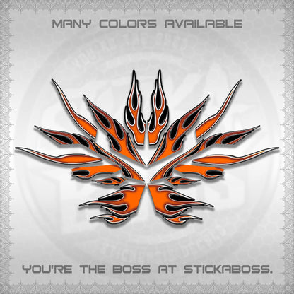 AEROX V3 ALPHA TURBO DECALS (2026 LED FIRE MOTIF)STICKER DECALS By STICKABOSS