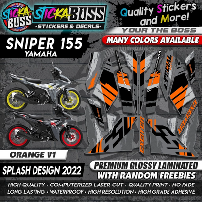 Sniper 155 NEW STOCK DECALS (SPLASH DESIGN 2022) MALAYSIAN CONCEPT【WITH FREEBIES】