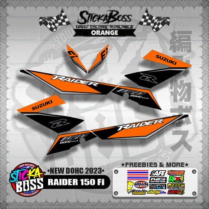 RAIDER 150 Fi DECALS ( NEW DOHC 2023 )【WITH FREEBIES】