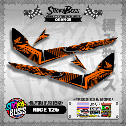 NICE 125 DECALS ( MALAYSIAN SPLASH DESIGN ) [ PREMIUM GLOSSY LAMINATED ]【WITH FREEBIES】