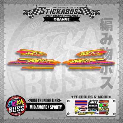 MIO AMORE / SPORTY STICKER DECALS ( 2004 THUNDER LINES )【WITH FREEBIES】
