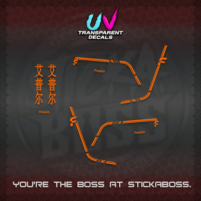 FAZZIO UV TRANSPARENT DECALS (2026 JAPAN LINES) STICKER KITS BY STICKABOSS