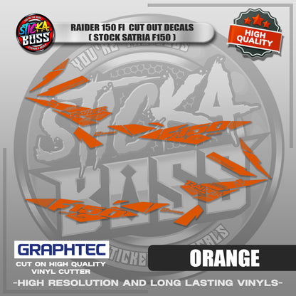 RAIDER 150 FI CUT OUT DECALS ( STOCK SATRIA F150 ) | VINYL WATERPROOF CUT-OUT STICKER DECALS