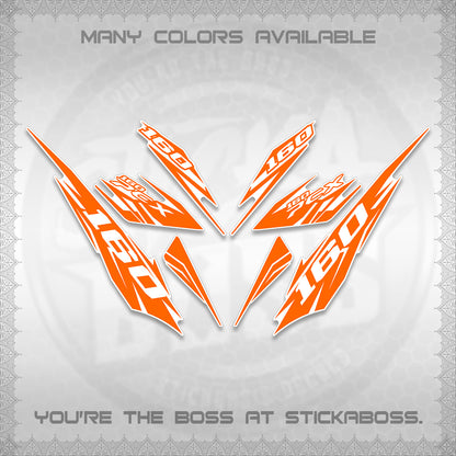 PCX 150 160 INDO FOR WHITE DECALS (2026 NEW 08 DESIGN) STICKER DECALS By STICKABOSS