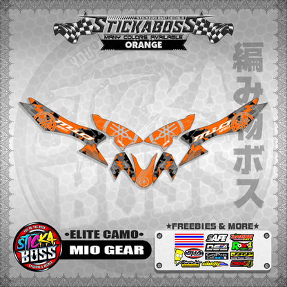 MIO GEAR STICKER DECALS ( ELITE CAMO )【WITH FREEBIES】