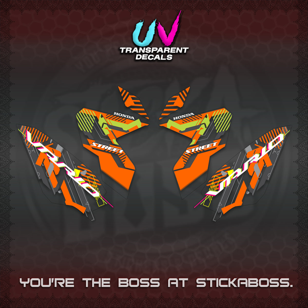 CLICK 125 V3 VARIO UV TRANSPARENT DECALS (2026 STREET STYLE EDITION) STICKER DECALS By STICKABOSS