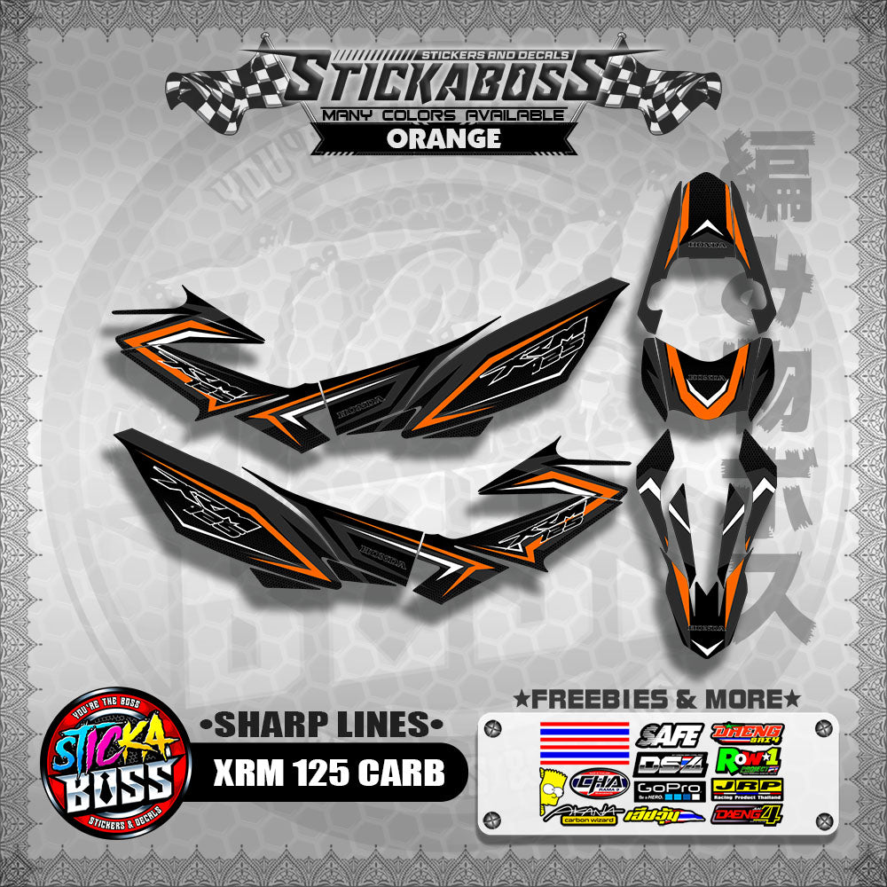XRM 125 CARB STICKER FULL DECALS ( SHARP LINES )【WITH FREEBIES】