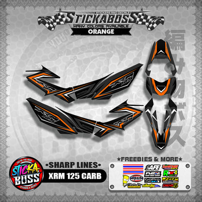 XRM 125 CARB STICKER FULL DECALS ( SHARP LINES )【WITH FREEBIES】