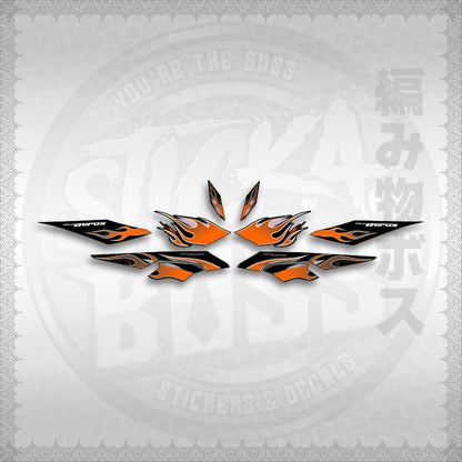 STICKER DECALS for AEROX V3 ALPHA TURBO (AV3LEFMO) By STICKABOSS (SOFIE LAMINATED WATERPROOF)