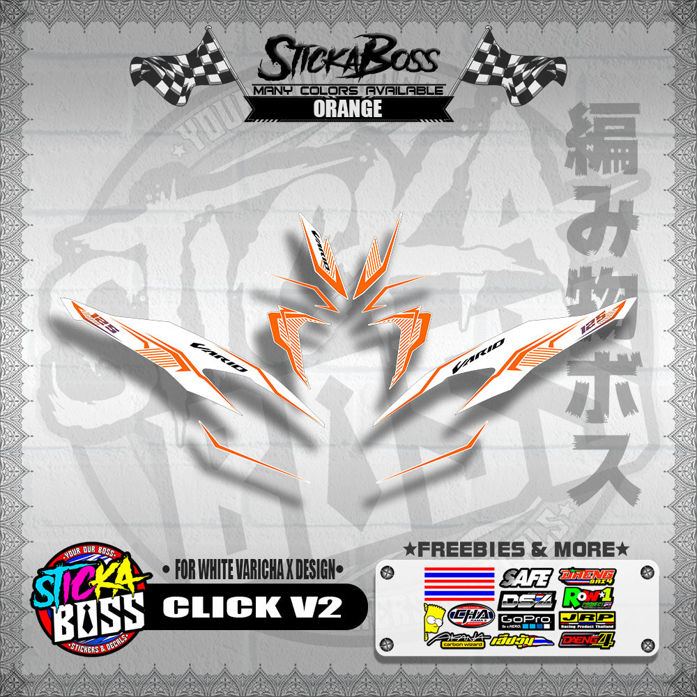 CLICK V2 DECALS ( FOR WHITE VARICHA X DESIGN )【WITH FREEBIES】
