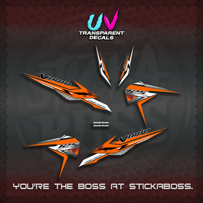 【PREMIUM UV PRINT】TRANSPARENT CLICK 125 V3 VARIO DECALS (2026 KING 001 DESIGN)By STICKABOSS
