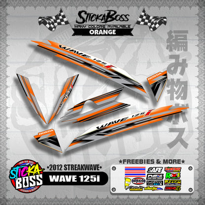 WAVE 125i DECALS ( 2012 STREAKWAVE )【WITH FREEBIES】
