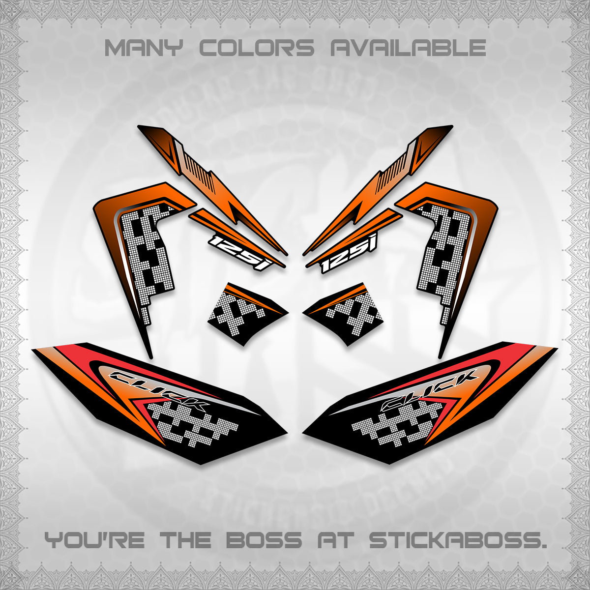 CLICK 125 V4 VIETNAM DECALS (2026 TERBARU MOTIF DESIGN) STICKER KITS BY STICKABOSS