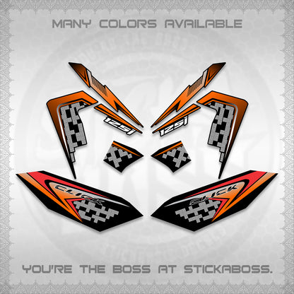 CLICK 125 V4 VIETNAM DECALS (2026 TERBARU MOTIF DESIGN) STICKER KITS BY STICKABOSS