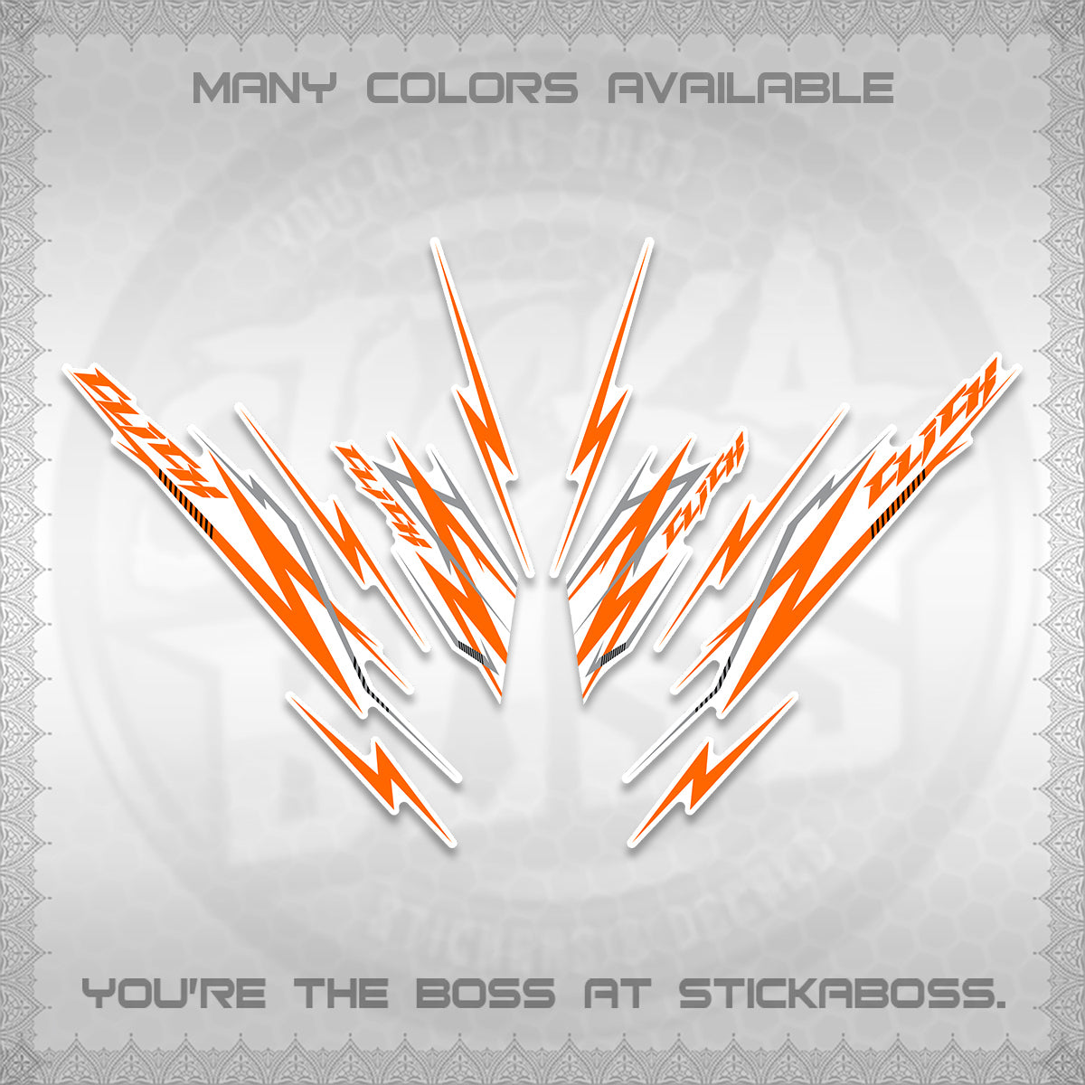 CLICK 125 V2 INDO FOR WHITE DECALS (2024 CL 00-A8 STYLE) STICKER KITS By STICKABOSS