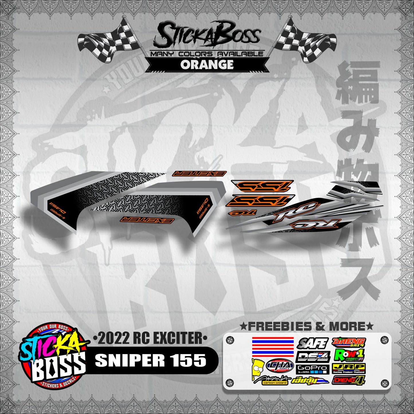 SNIPER 155 DECALS ( 2022 RC EXCITER )【WITH FREEBIES】