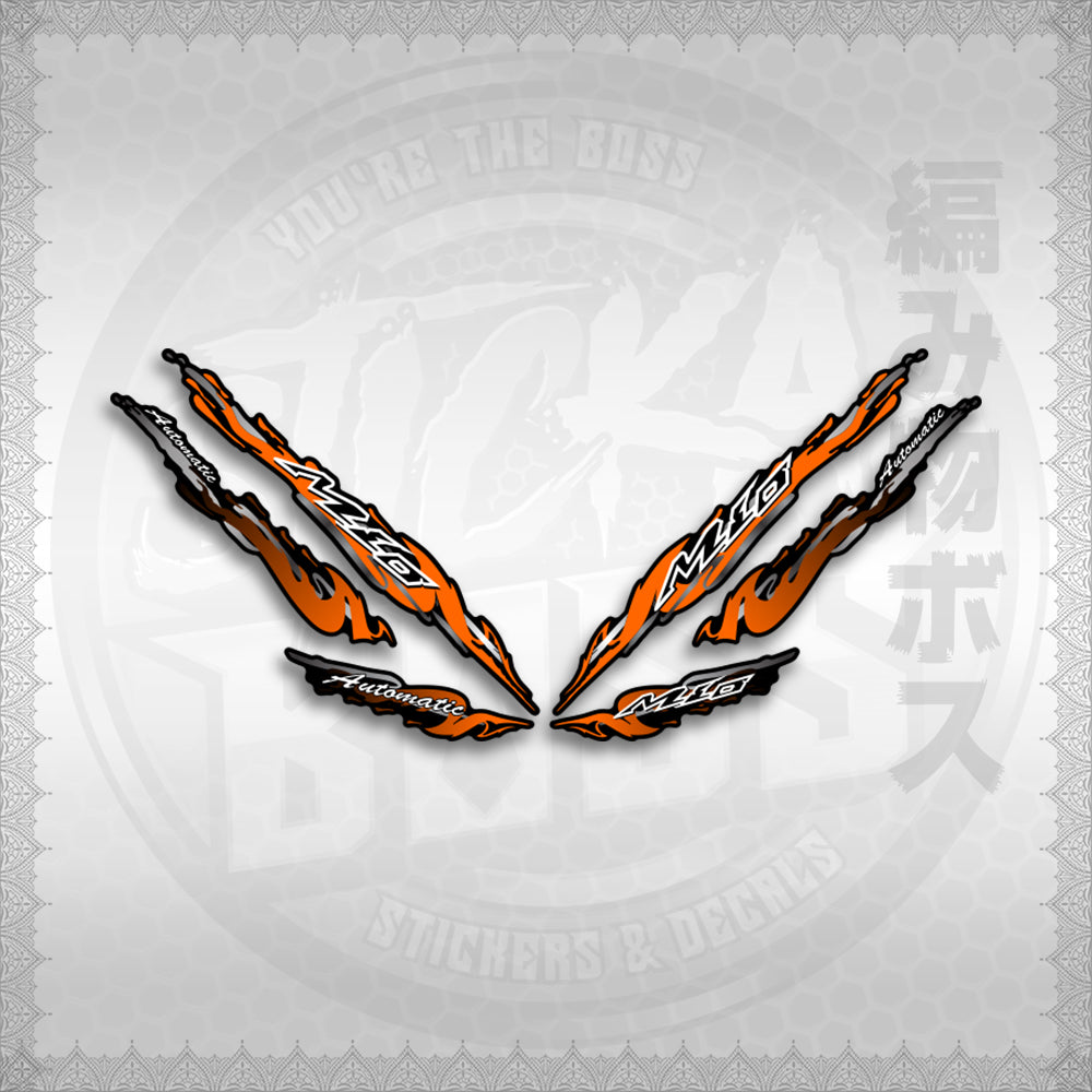 STICKER DECALS for MIO 1 / SMILE (MIR25SLCR) By STICKABOSS (SOFIE LAMINATED WATERPROOF)