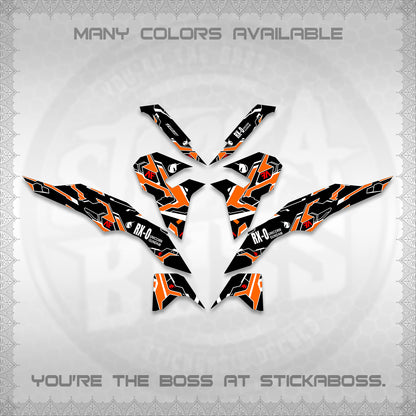CLICK V3 VARIO DECALS (UNICORN GUNDAM DESIGN) STICKER DECALS By STICKABOSS