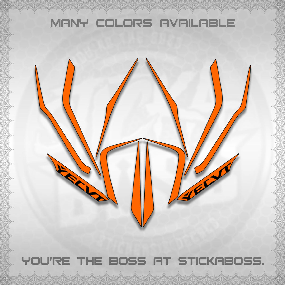 AEROX V3 STRIPING DECALS (TURBO YECVT)STICKER DECALS By STICKABOSS