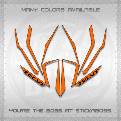 AEROX V3 STRIPING DECALS (TURBO YECVT)STICKER DECALS By STICKABOSS