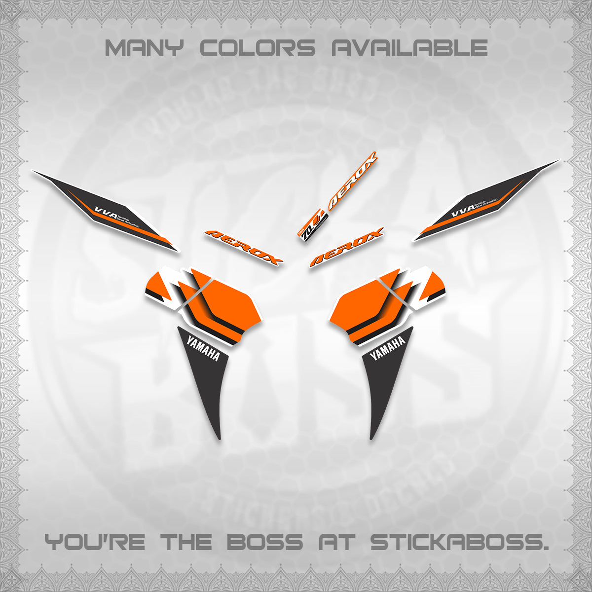 AEROX V2 DECALS (70th ANNIVERSARY DESIGN) STICKER DECALS By STICKABOSS (Copy) (Copy) (Copy) (Copy) (Copy)