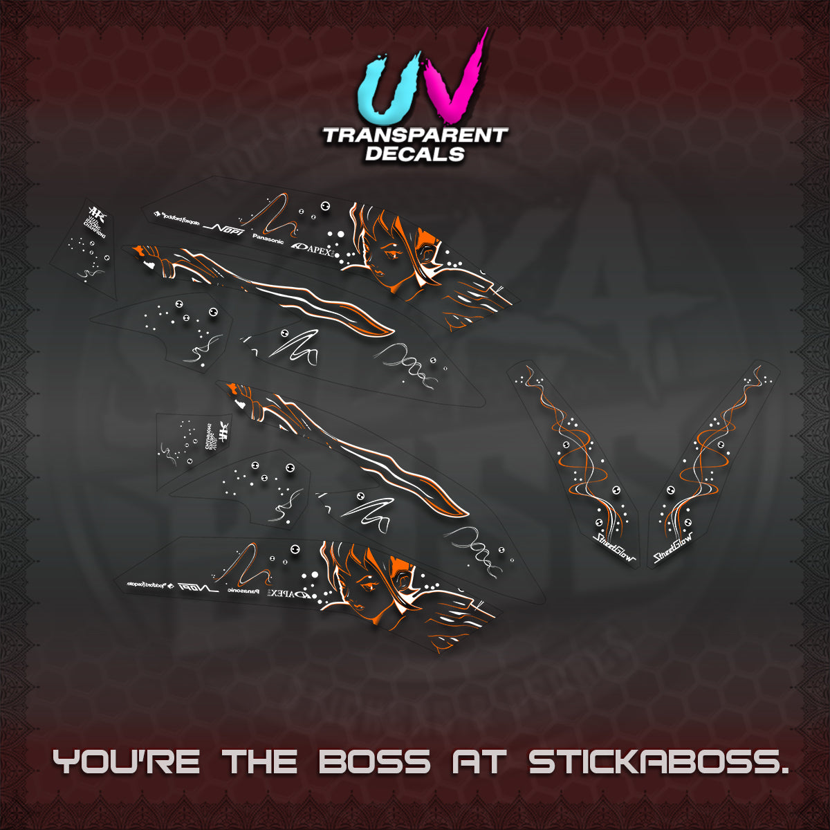 NMAX V2 UV TRANSPARENT DECALS (2026 2F2F DESIGN)STICKER DECALS By STICKABOSS