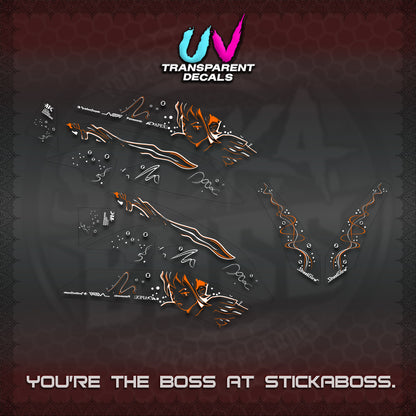 NMAX V2 UV TRANSPARENT DECALS (2026 2F2F DESIGN)STICKER DECALS By STICKABOSS