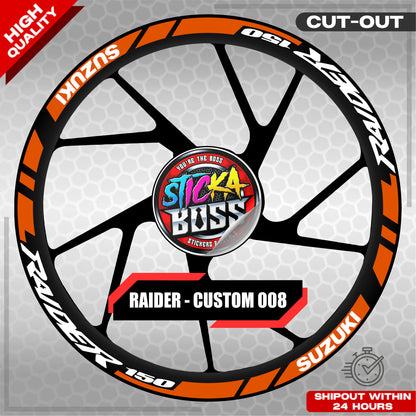 RAIDER R150 MAGS STICKER SET ( 2 MAGS ) - CUSTOM 008 | VINYL WATERPROOF CUT-OUT DECALS