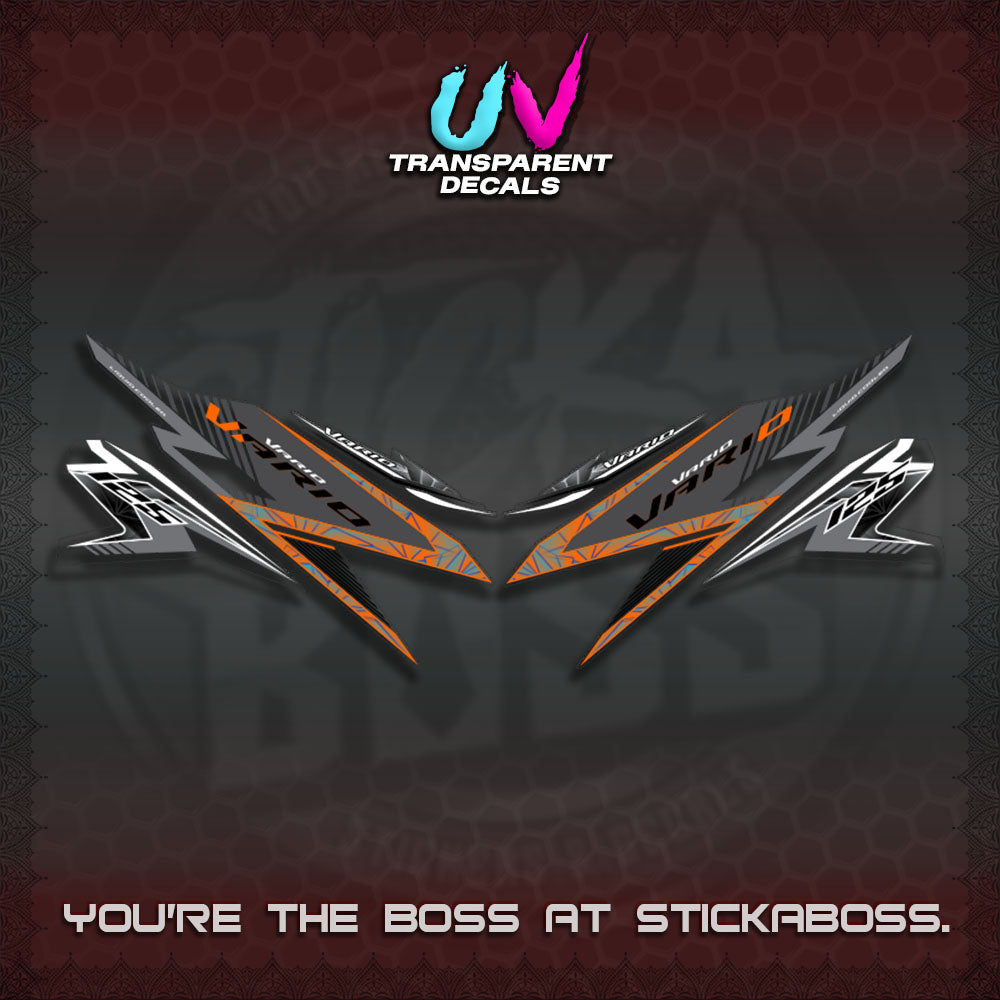 CLICK 125 V2  UV TRANSPARENT VARIO DECALS (2 TONE VIETNAM MOTIF 2026)STICKER DECALS By STICKABOSS
