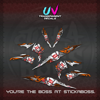 BEAT FI V2 UV TRANSPARENT DECALS (2026 NEW RCB 2.0 DESIGN) STICKER KITS BY STICKABOSS