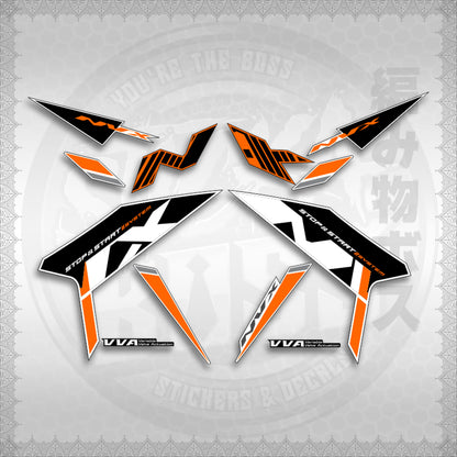 STICKER DECALS for AEROX V3 ALPHA TURBO INDO (AV3SHBOST) By STICKABOSS (SOFIE LAMINATED WATERPROOF)