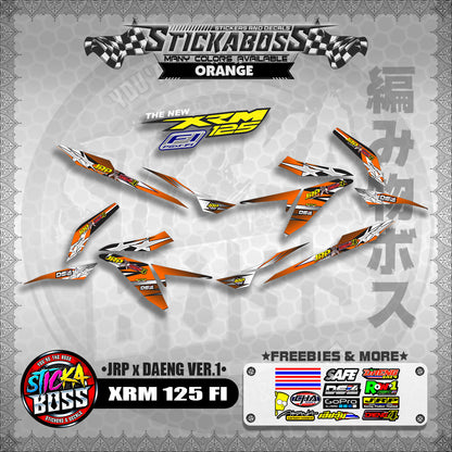 XRM 125 FI Decals - (JRP x DAENG VER.1) [STREET BIKE CONCEPT]【PREMIUM GLOSSY LAMINATED】