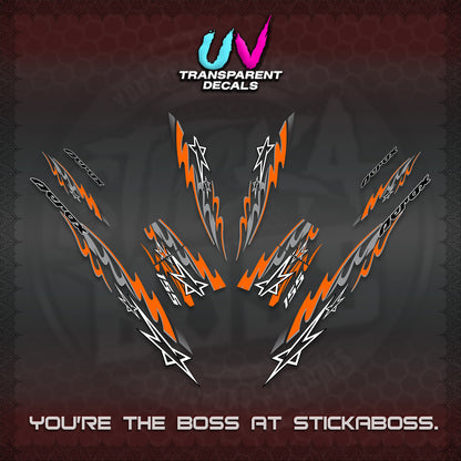 AEROX V2 INDO UV TRANSPARENT DECALS (2026 STAR 0001 MOTIF) STICKER KITS By STICKABOSS