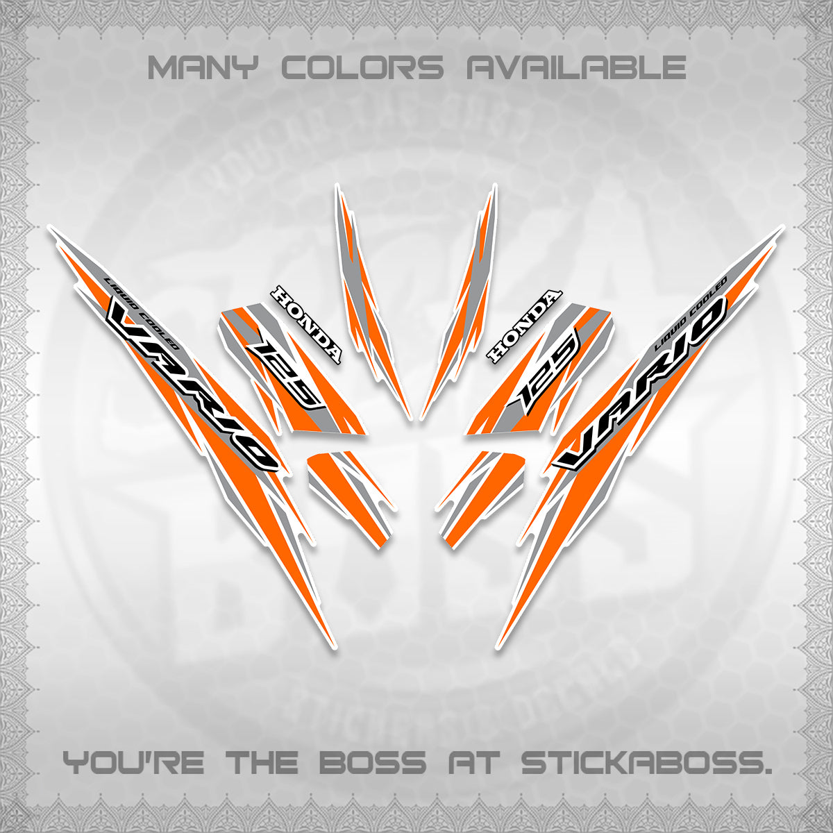 CLICK 125 V3 INDO FOR WHITE DECALS (2024 SV 22-A1 STYLE) STICKER KITS By STICKABOSS