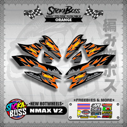 NMAX V2 DECALS ( NEW HOTWHEELS )【WITH FREEBIES】
