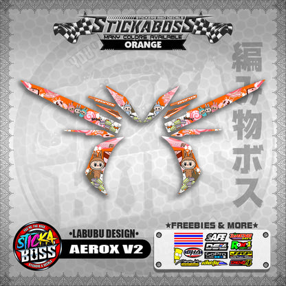 AEROX V2 STICKER DECALS ( LABUBU DESIGN )【WITH FREEBIES】